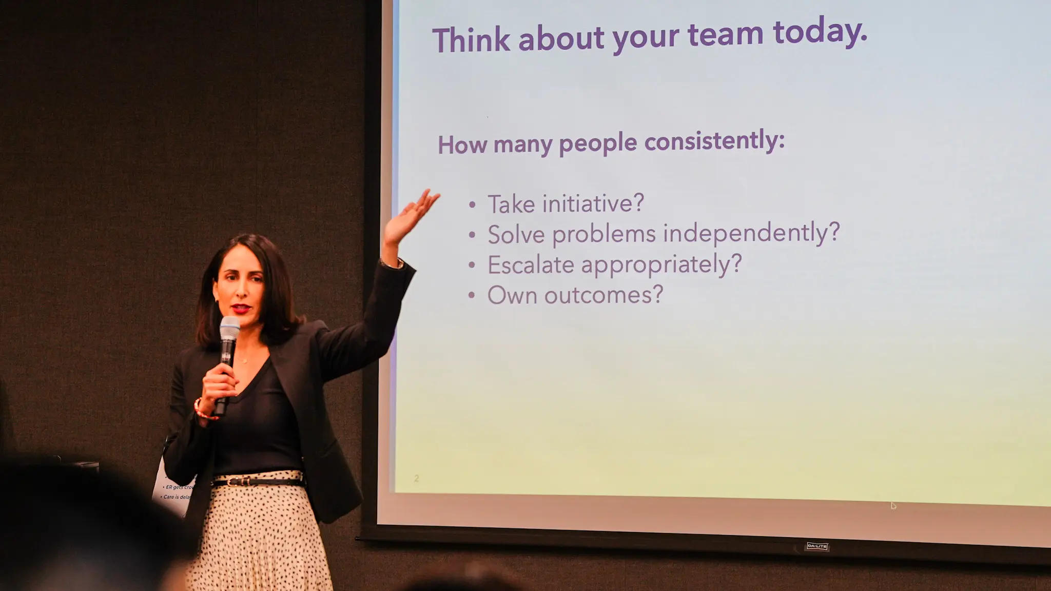 Brenda presenting on team agency