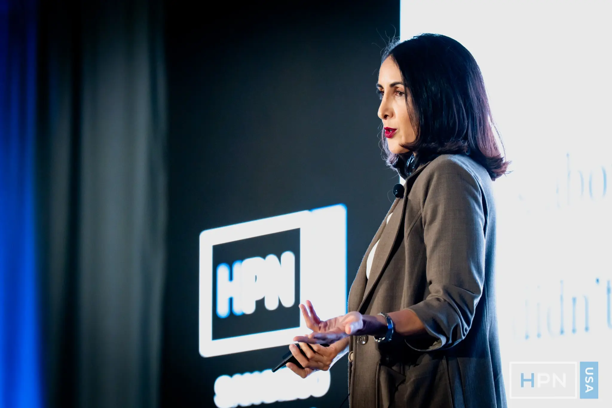 Brenda presenting at a healthcare event